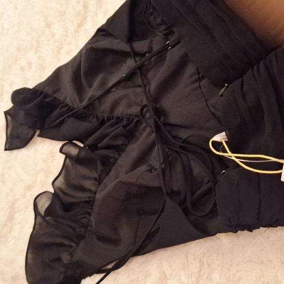 BNWT BCBGeneration Black Beautiful  Cocktail Dress Shrt w Pleat Skirt Size 4 - Picture 9 of 11